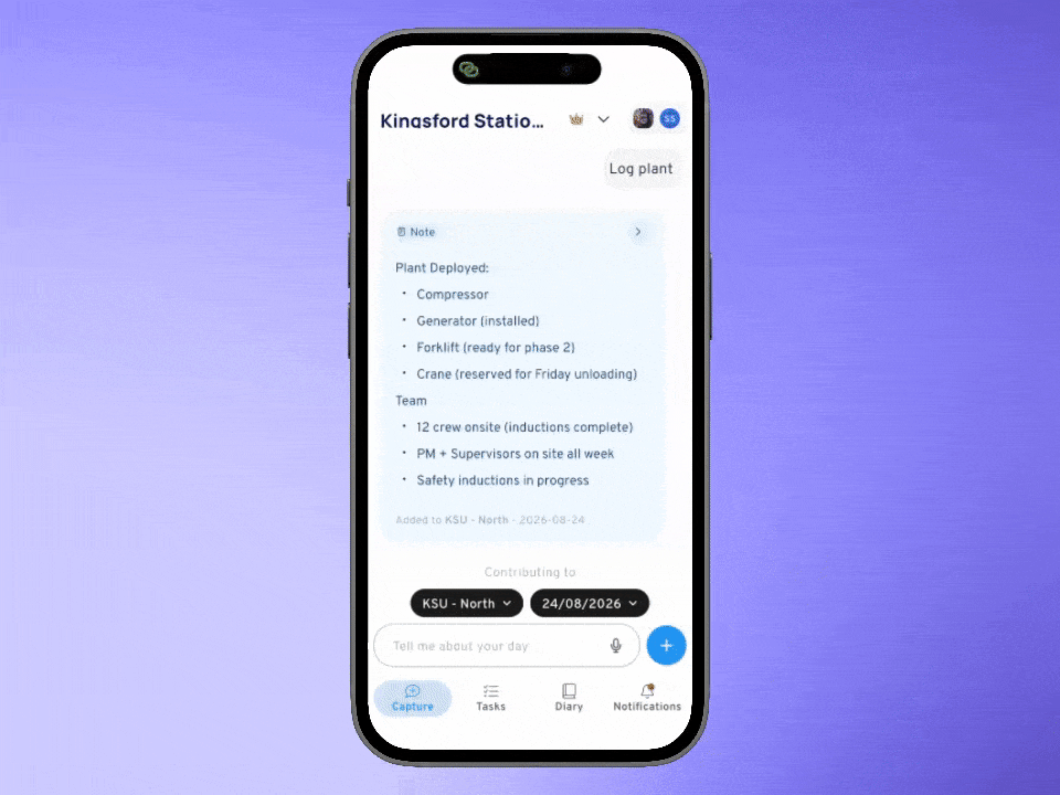 Add note - Capture