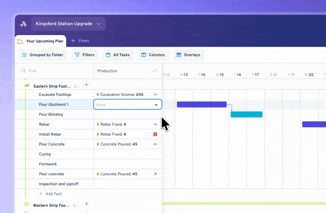 Add production to task