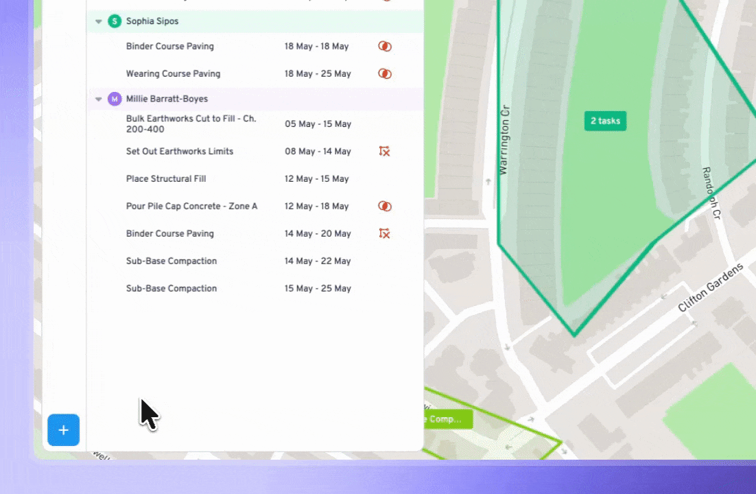 Add task from map