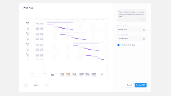 Aphex: Construction Gantt Chart