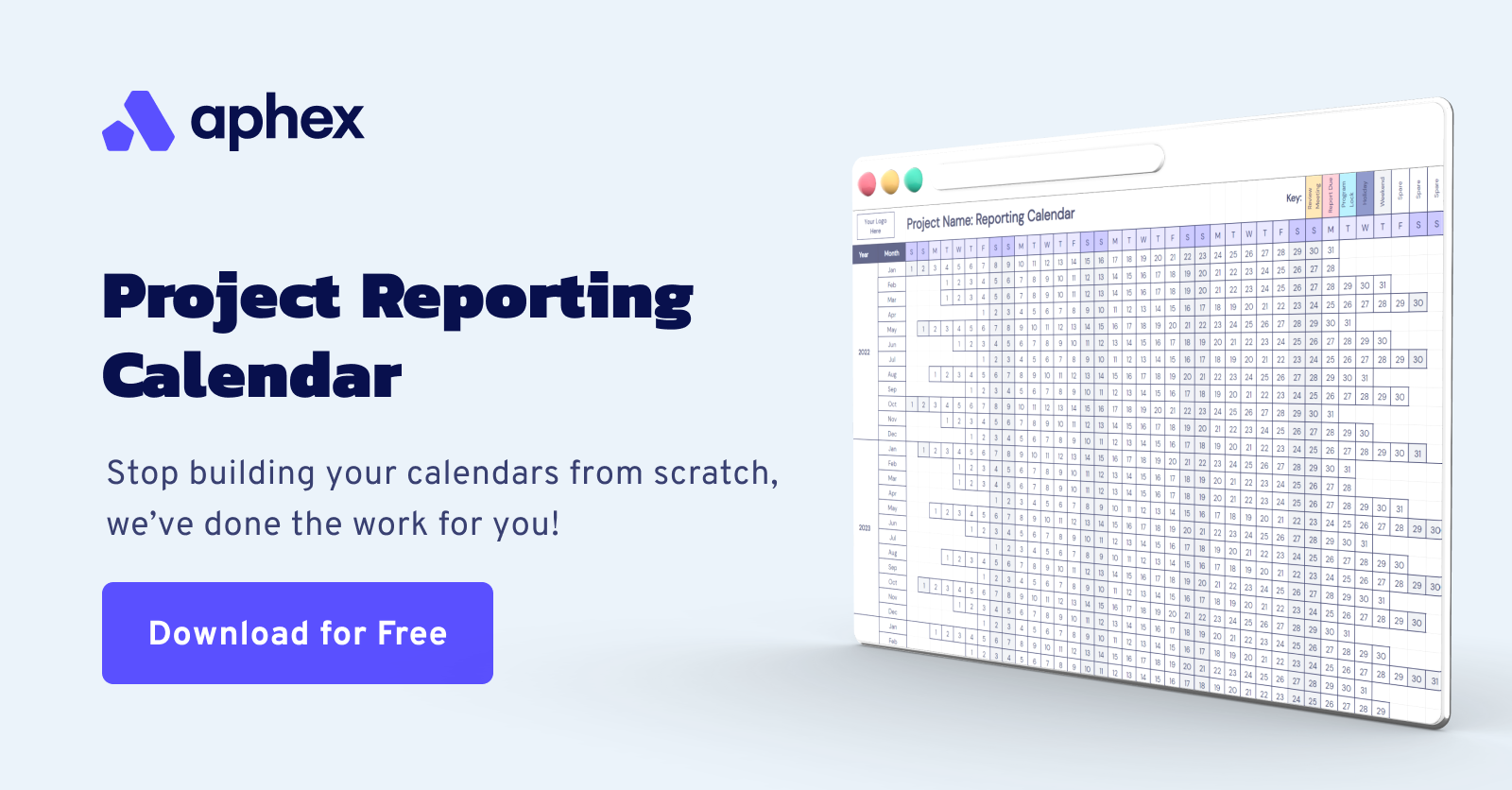 Project Reporting Calendar Resource-1