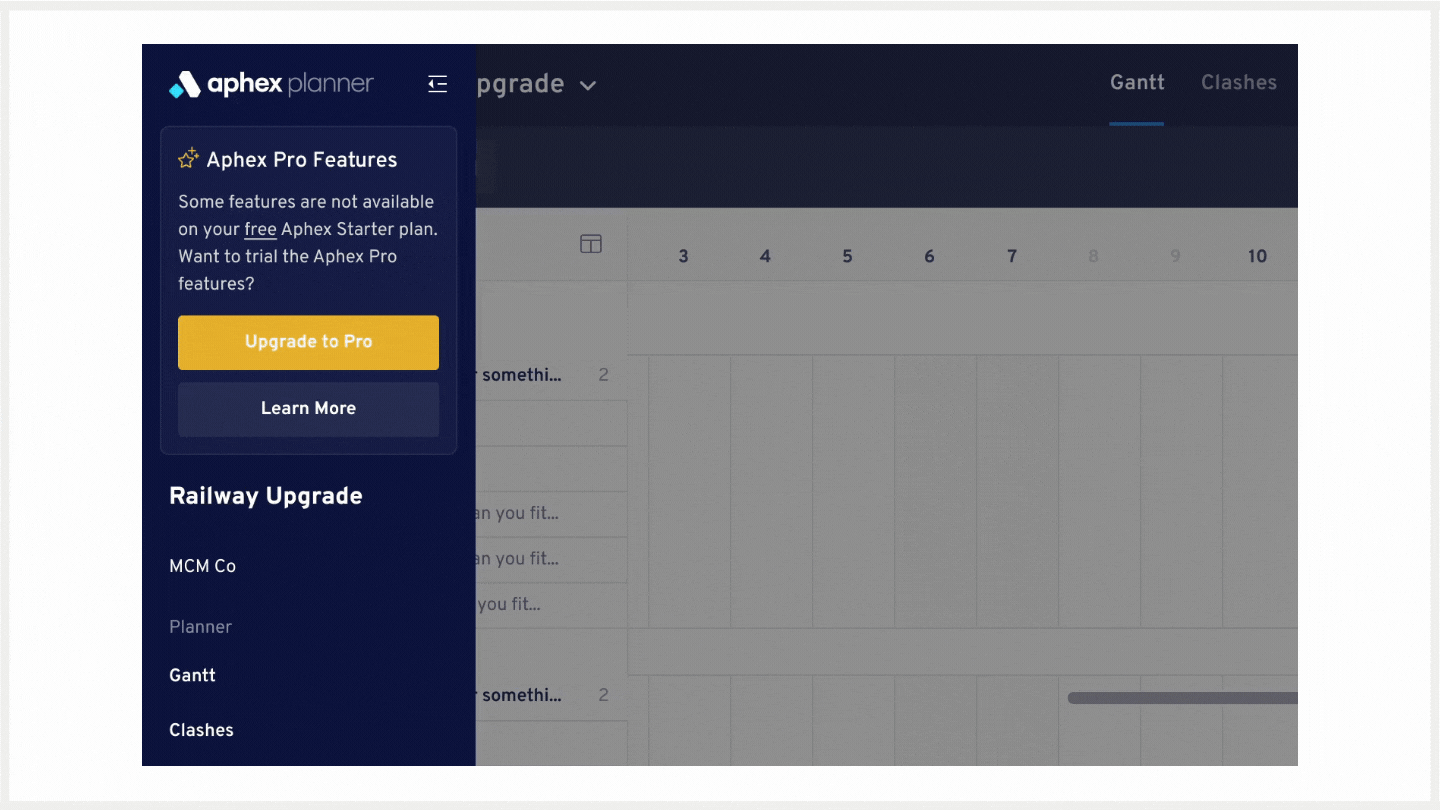 Animation showcasing a Pro Trial of Aphex: A cloud based construction management software.