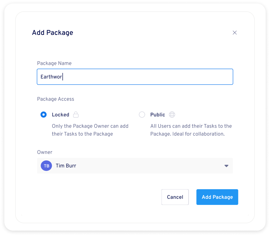 Apex Package management, highlighting locked and public access