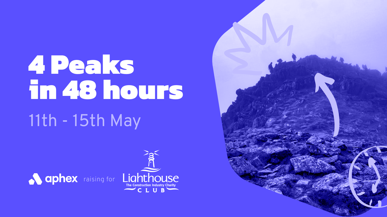 Aphex takes on the 4 peaks challenge to raise money for Lighthouse Construction Industry Charity